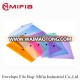 Clear colored a4 Poly Snap pocket envelopes filing bags with button