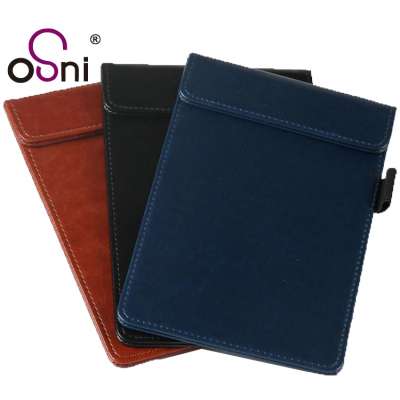 High quality A4 PU magnetic folding leather clipboard