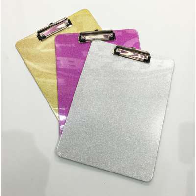 factory OEM Wholesale paper glitter clipboard for girls